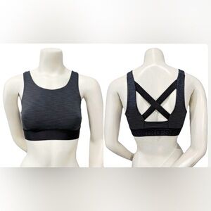 Athleta Black Crossback Sports Bra XS “Power of She”
